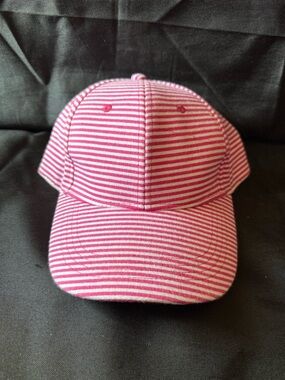 New PUGS Striped Pink & White Baseball Cap